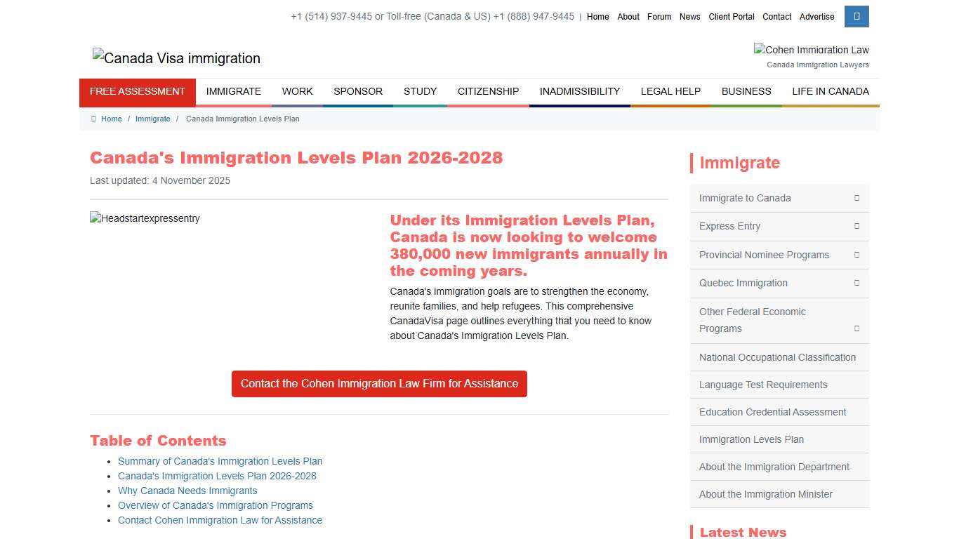 Canada's Immigration Levels Plan 2024-2026 Canadavisa.com